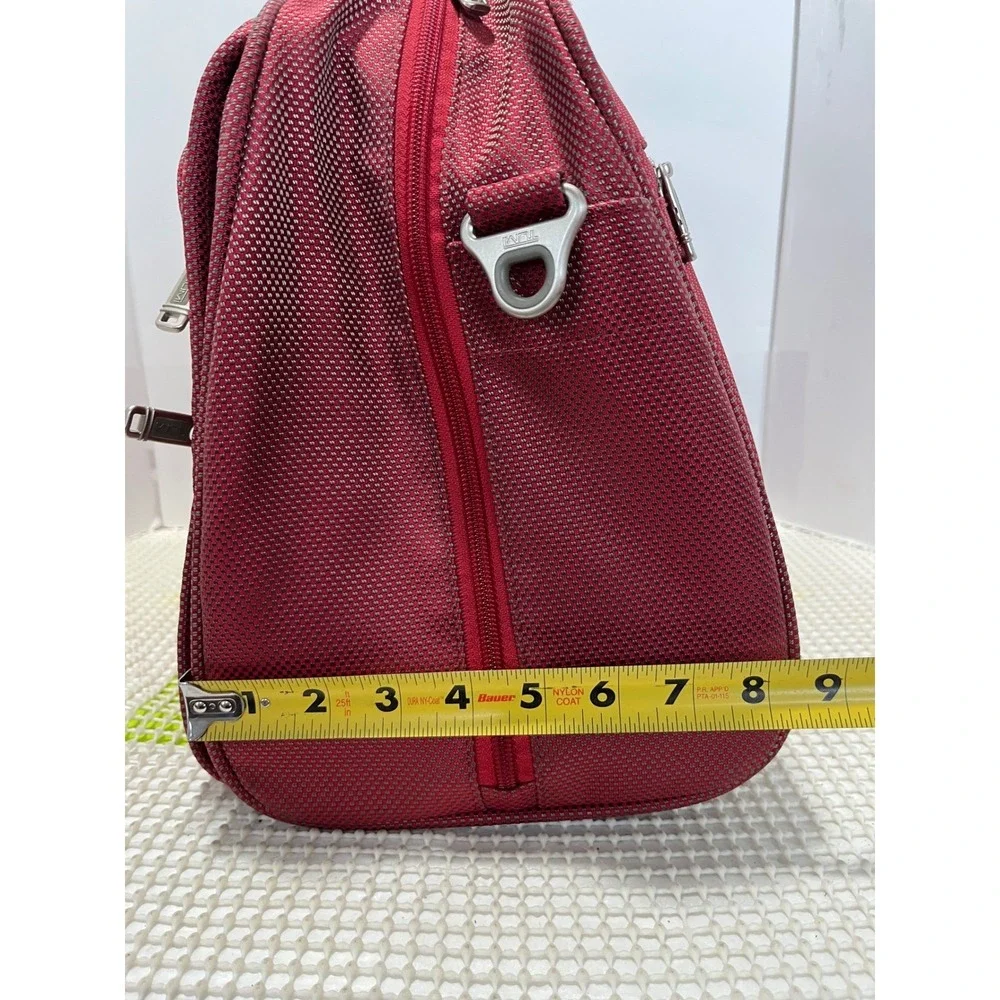 Tumi 22155RU Alpha Ballistic Nylon Small Soft Duffel Bag Red Travel Carry On
